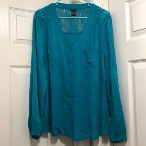 Turquoise Botton Down